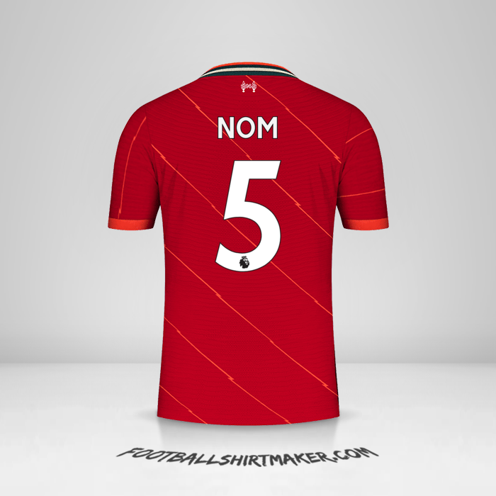 Maillot Liverpool FC 2021/2022 -  nom - 5