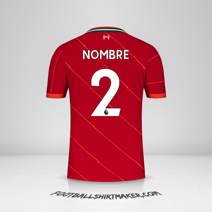 Jersey Liverpool FC 2021/2022 -  nombre - 2