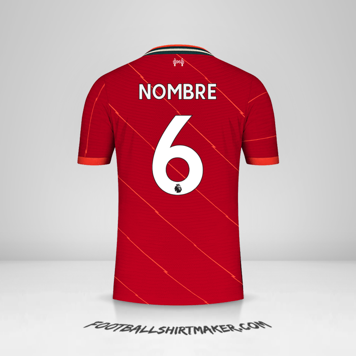 Jersey Liverpool FC 2021/2022 -  nombre - 6