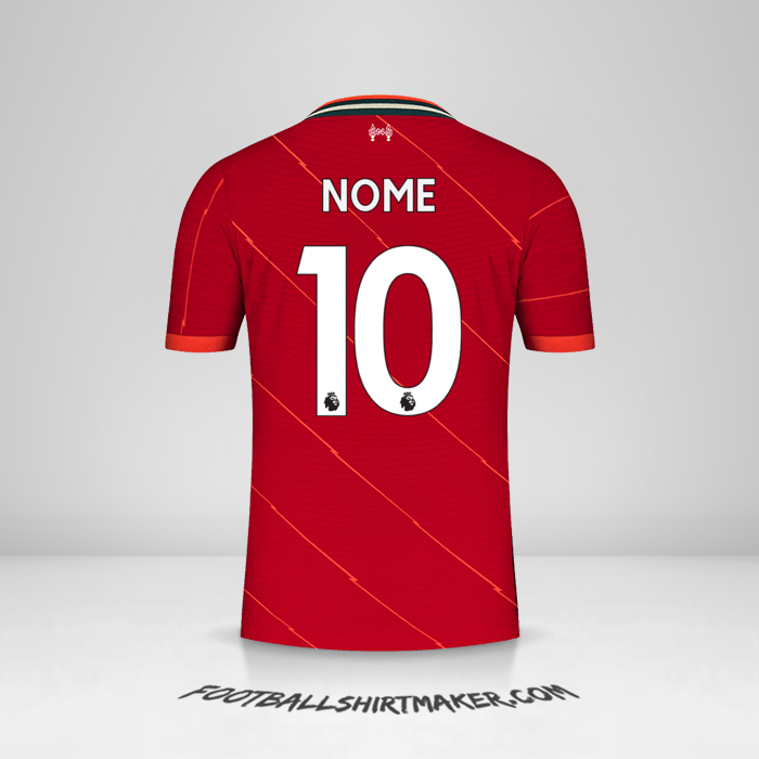 Camisa Liverpool FC 2021/2022 -  nome - 10