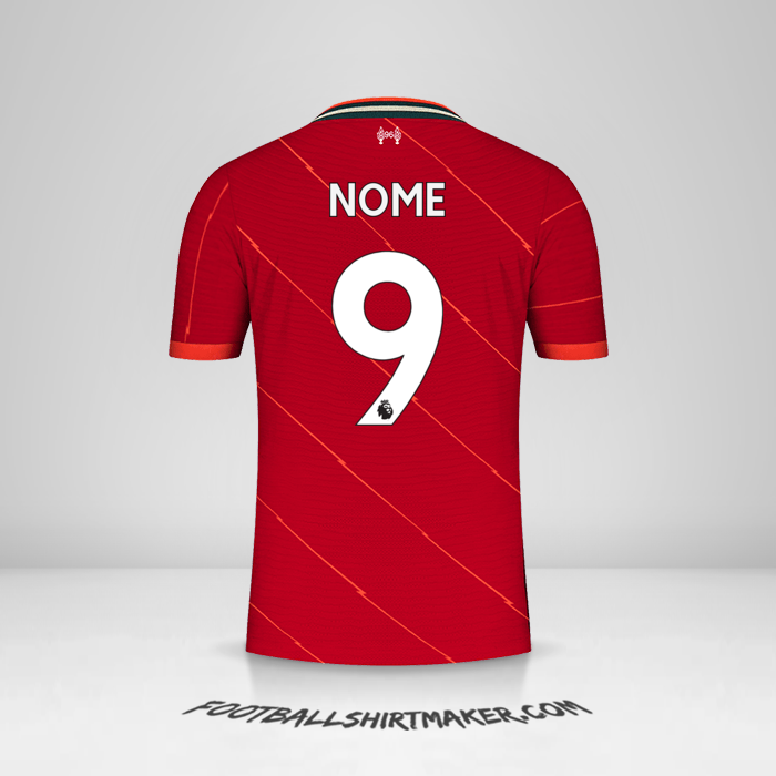 Camisa Liverpool FC 2021/2022 -  nome - 9