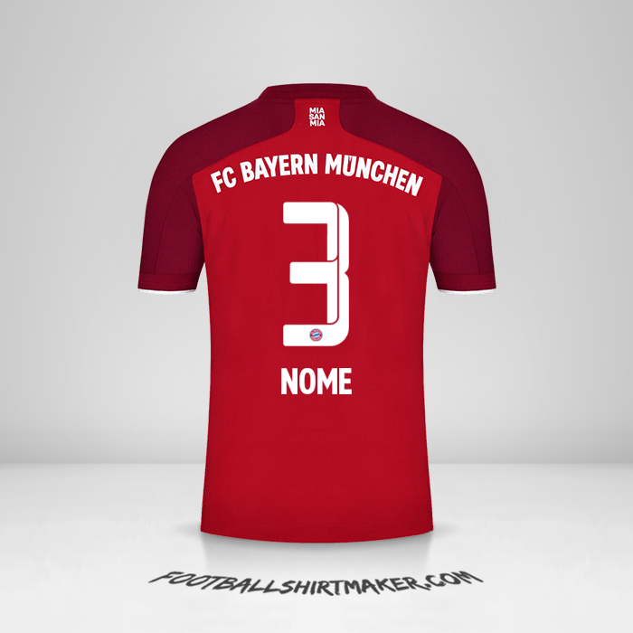 Camisa FC Bayern Munchen 2021/2022 -  nome - 3