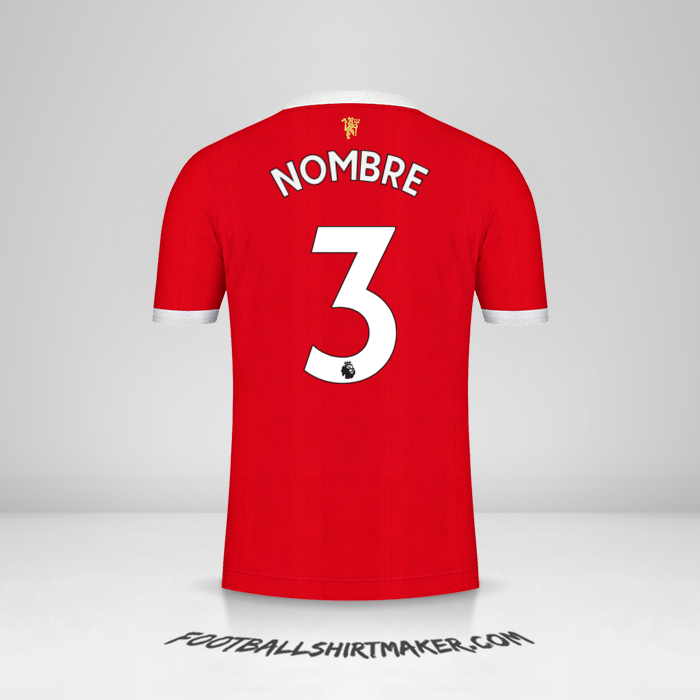 Jersey Manchester United 2021/2022 -  nombre - 3