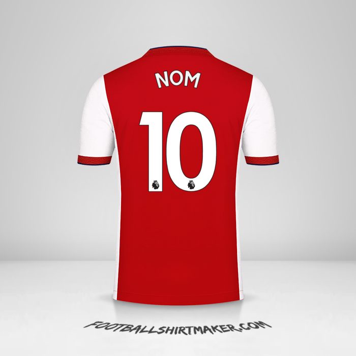 Maillot Arsenal 2021/2022 -  nom - 10