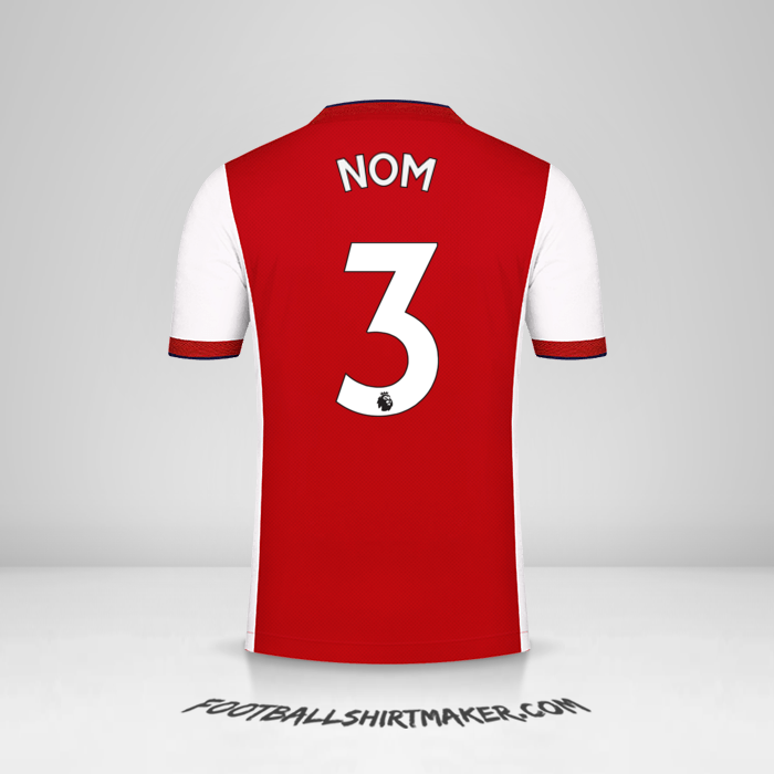 Maillot Arsenal 2021/2022 -  nom - 3