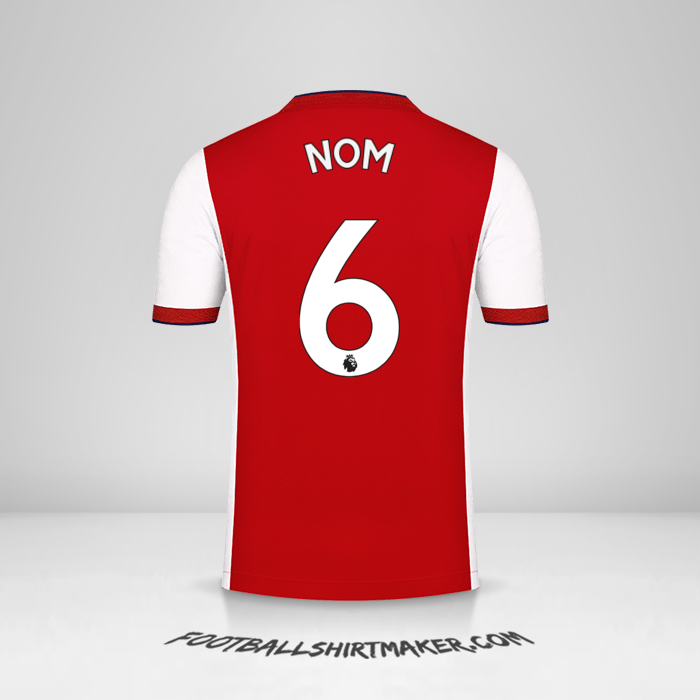 Maillot Arsenal 2021/2022 -  nom - 6
