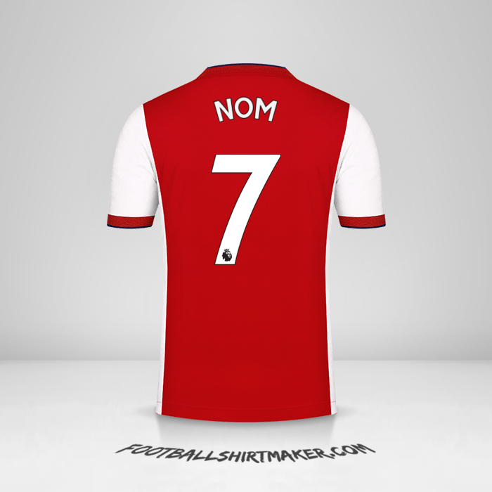 Maillot Arsenal 2021/2022 -  nom - 7