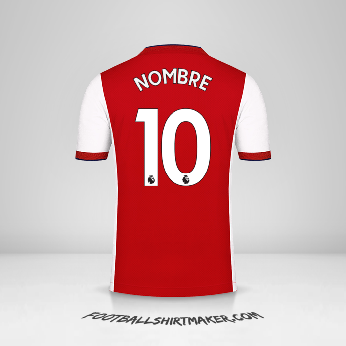 Jersey Arsenal 2021/2022 -  nombre - 10