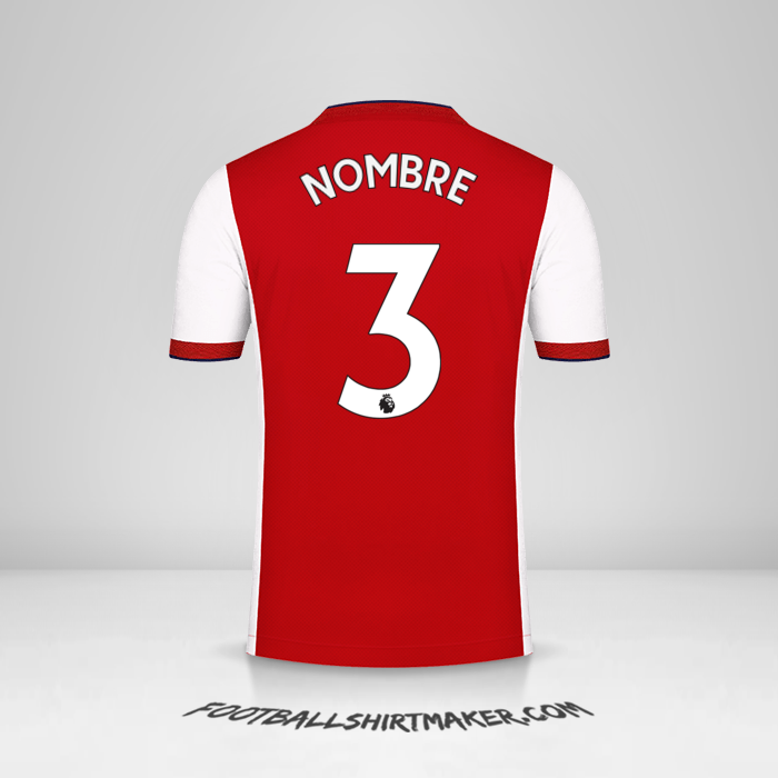 Camiseta Arsenal 2021/2022 -  nombre - 3