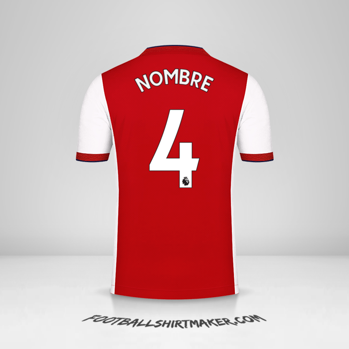 Camiseta Arsenal 2021/2022 -  nombre - 4