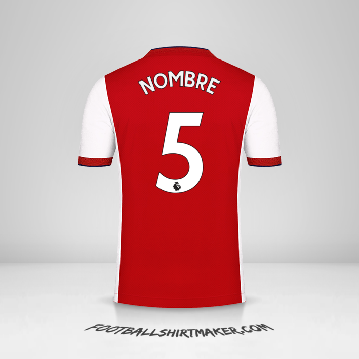 Camiseta Arsenal 2021/2022 -  nombre - 5