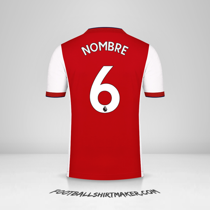 Jersey Arsenal 2021/2022 -  nombre - 6
