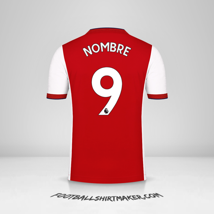 Jersey Arsenal 2021/2022 -  nombre - 9