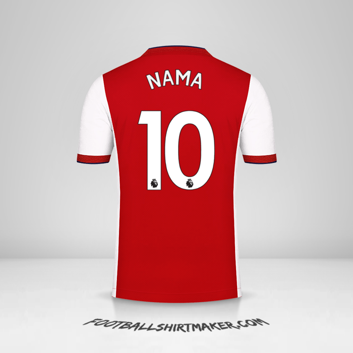 Jersey Arsenal 2021/2022 -  nama - 10