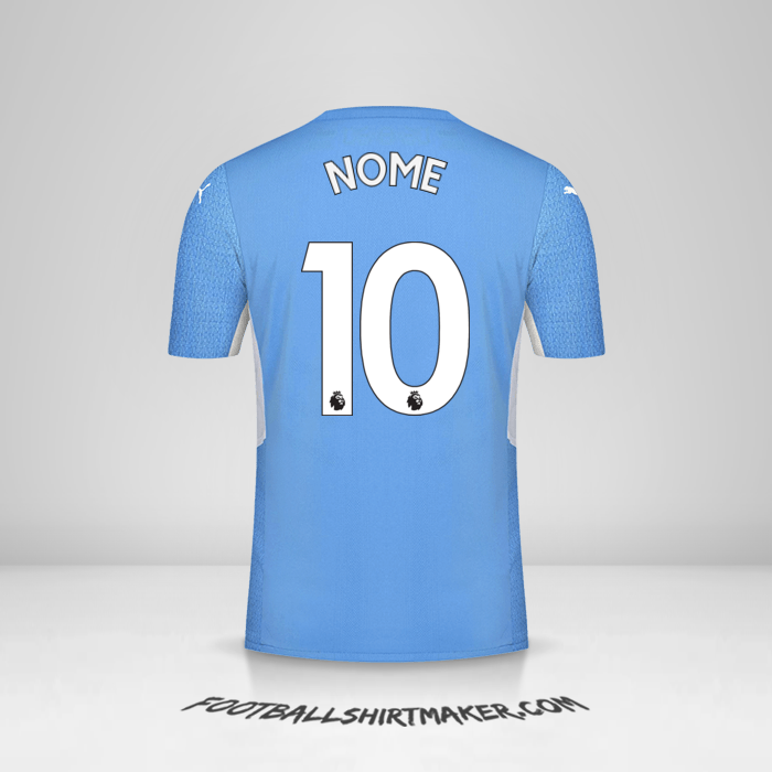 Camisola Manchester City 2021/2022 -  nome - 10