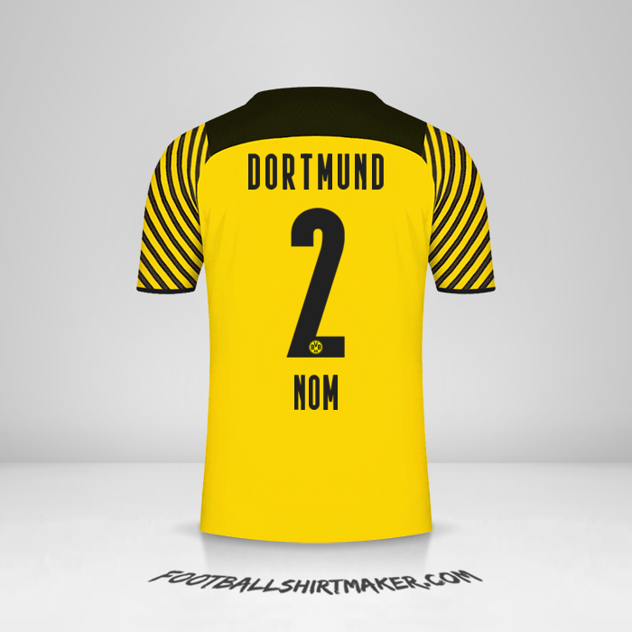 Maillot Borussia Dortmund 2021/2022 -  nom - 2