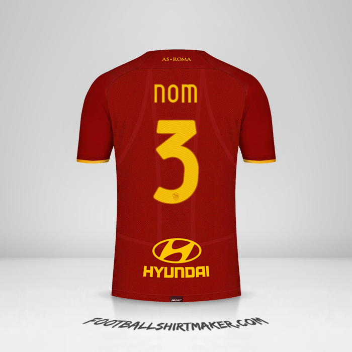 Maillot AS Roma 2021/2022 -  nom - 3
