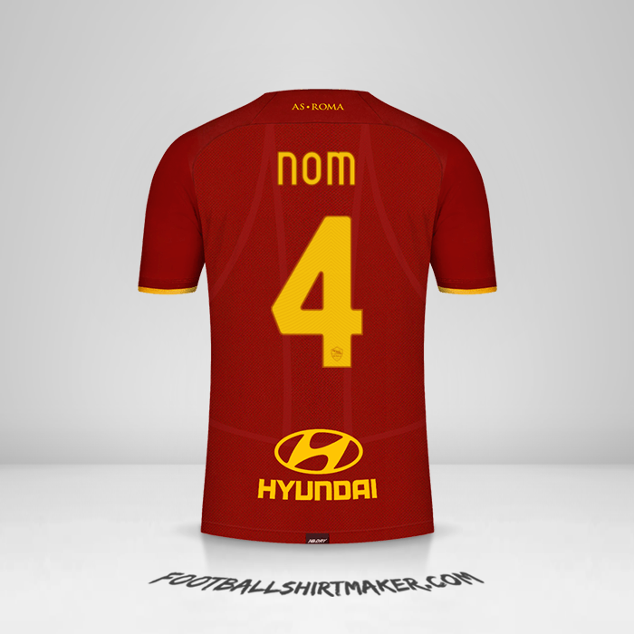 Maillot AS Roma 2021/2022 -  nom - 4