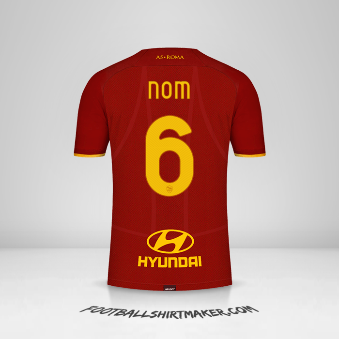 Maillot AS Roma 2021/2022 -  nom - 6