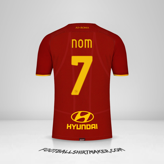 Maillot AS Roma 2021/2022 -  nom - 7