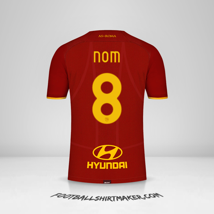 Maillot AS Roma 2021/2022 -  nom - 8