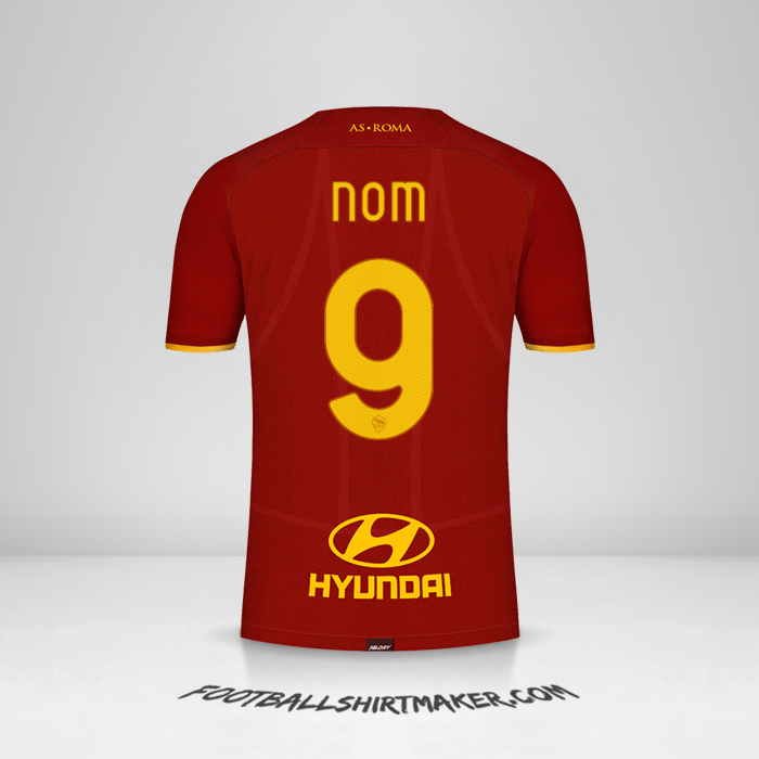 Maillot AS Roma 2021/2022 -  nom - 9