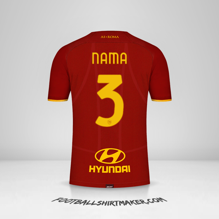 Jersey AS Roma 2021/2022 -  nama - 3