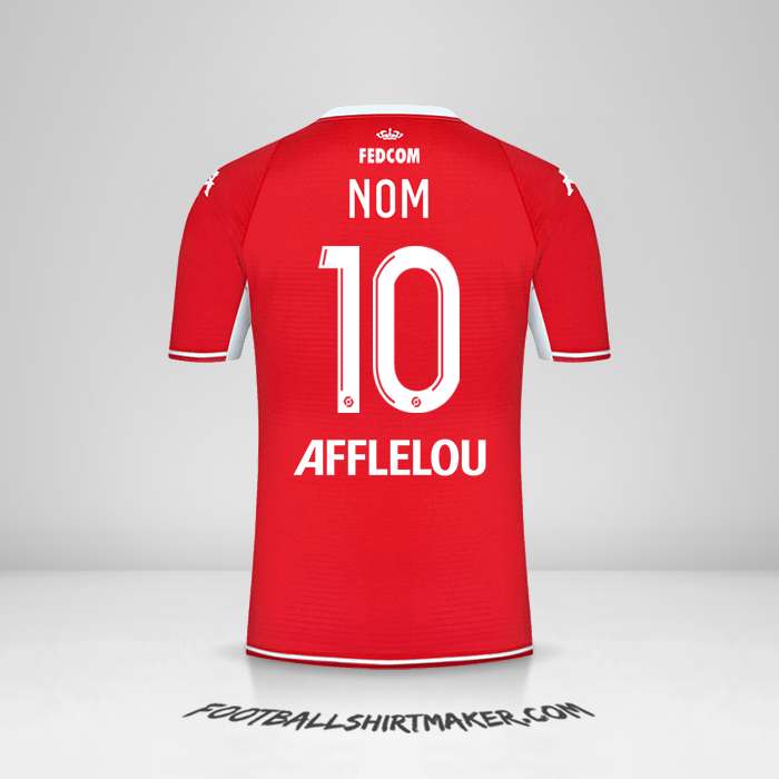Maillot As Monaco 2021/2022 -  nom - 10