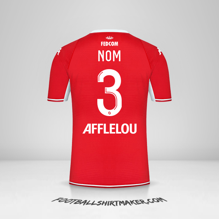 Maillot As Monaco 2021/2022 -  nom - 3