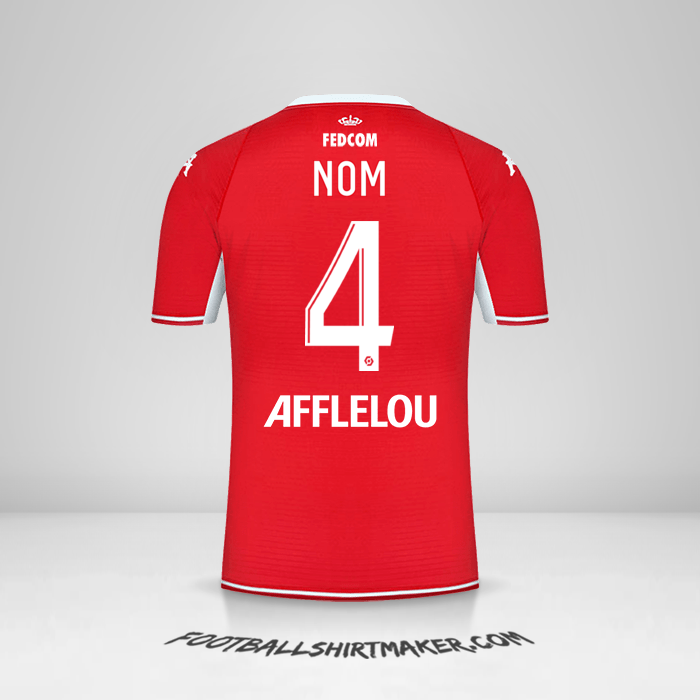 Maillot As Monaco 2021/2022 -  nom - 4