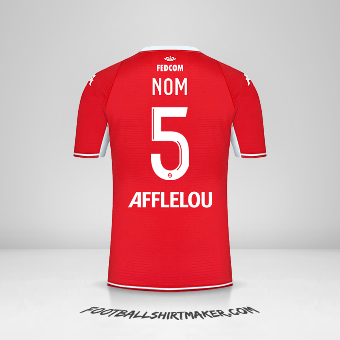 Maillot As Monaco 2021/2022 -  nom - 5