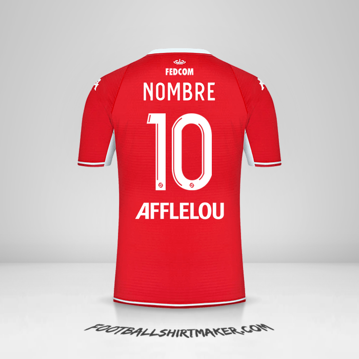 Jersey As Monaco 2021/2022 -  nombre - 10