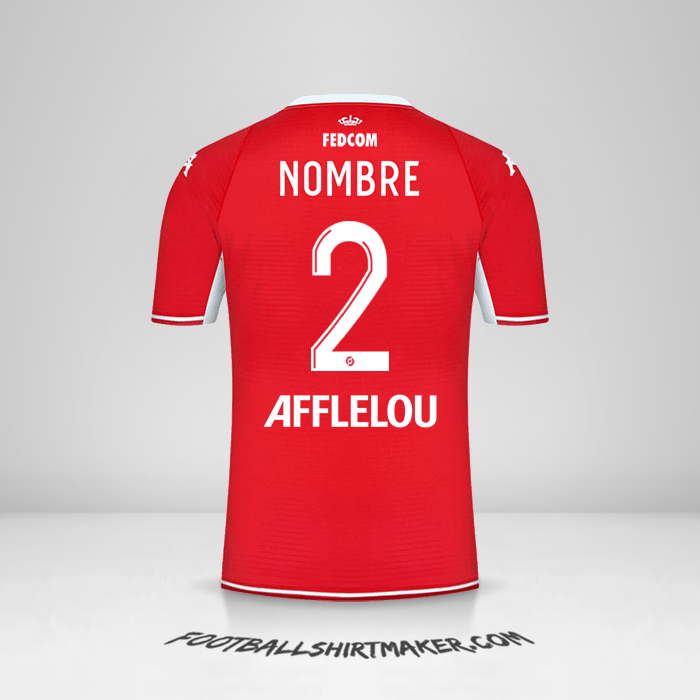 Jersey As Monaco 2021/2022 -  nombre - 2