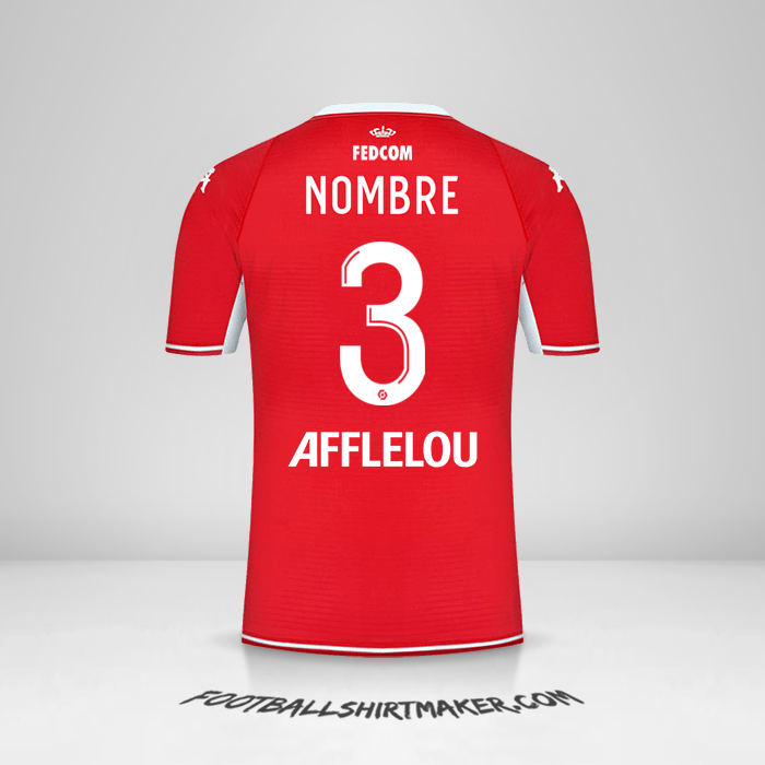 Jersey As Monaco 2021/2022 -  nombre - 3
