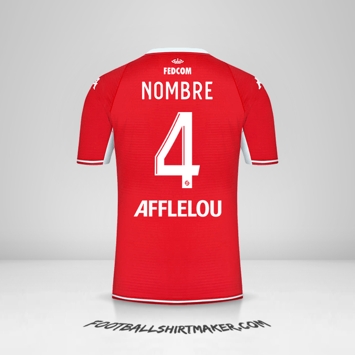 Jersey As Monaco 2021/2022 -  nombre - 4