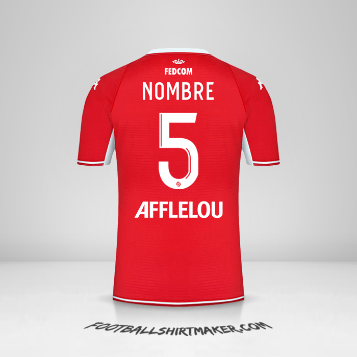 Jersey As Monaco 2021/2022 -  nombre - 5