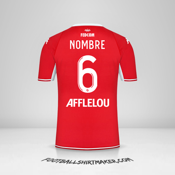 Jersey As Monaco 2021/2022 -  nombre - 6