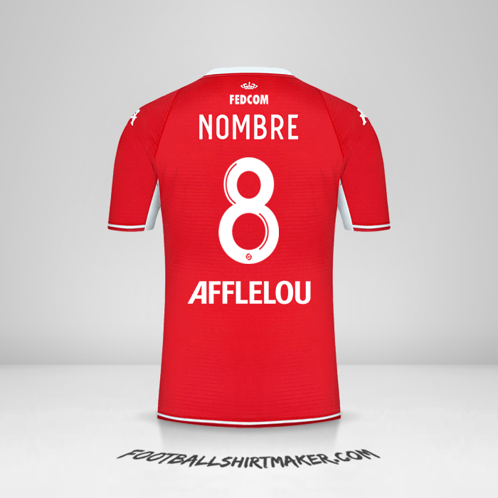 Jersey As Monaco 2021/2022 -  nombre - 8