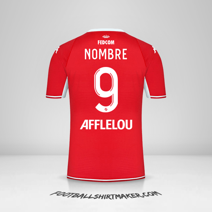 Jersey As Monaco 2021/2022 -  nombre - 9