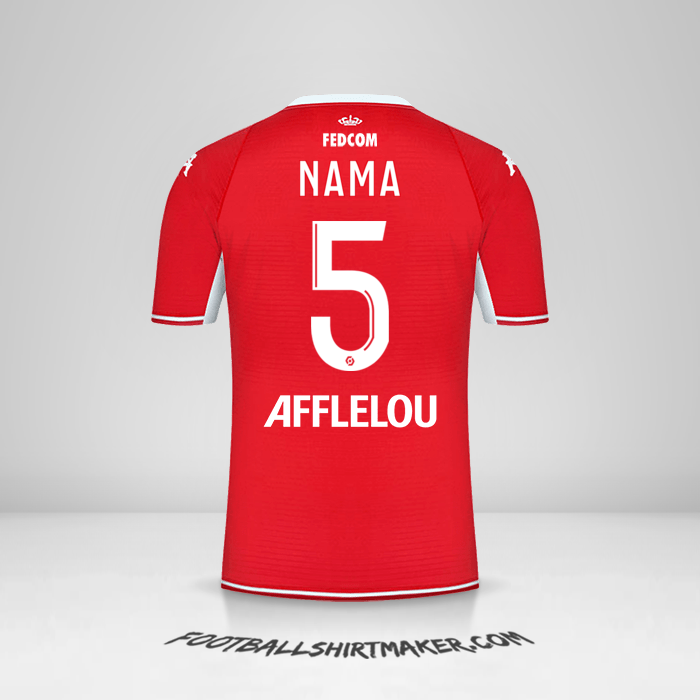 Jersey As Monaco 2021/2022 -  nama - 5