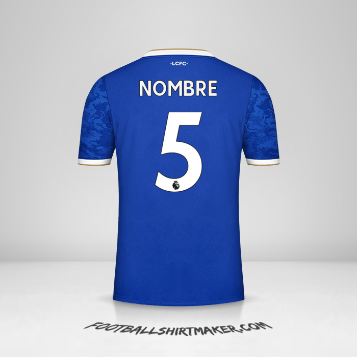 Jersey Leicester City FC 2021/2022 -  nombre - 5