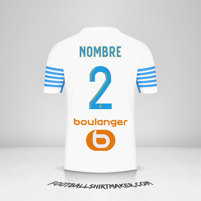 Jersey Olympique de Marseille 2021/2022 -  nombre - 2