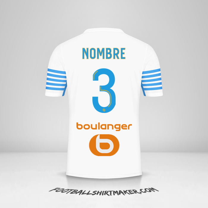 Jersey Olympique de Marseille 2021/2022 -  nombre - 3