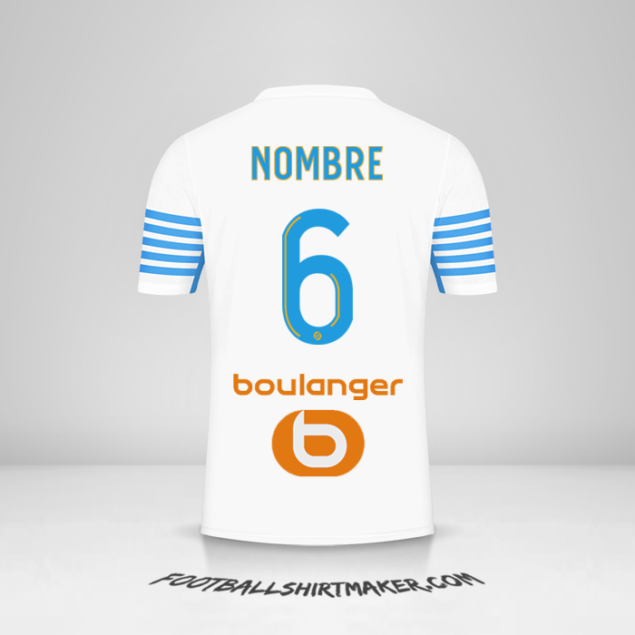 Jersey Olympique de Marseille 2021/2022 -  nombre - 6