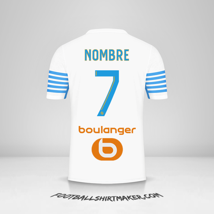 Jersey Olympique de Marseille 2021/2022 -  nombre - 7