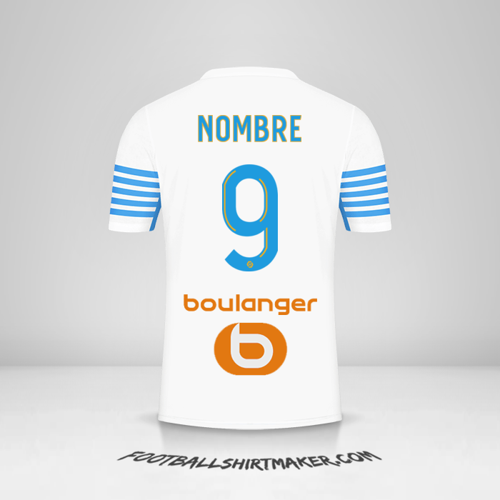 Jersey Olympique de Marseille 2021/2022 -  nombre - 9