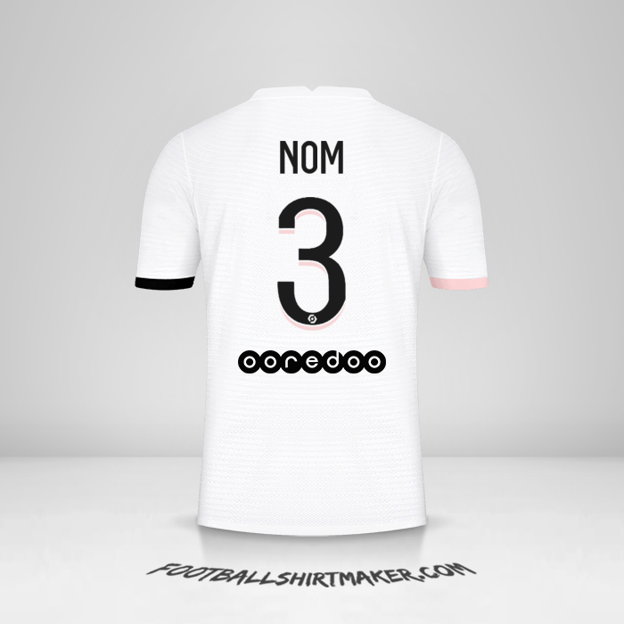 Maillot Paris Saint Germain 2021/2022 Extérieur -  nom - 3