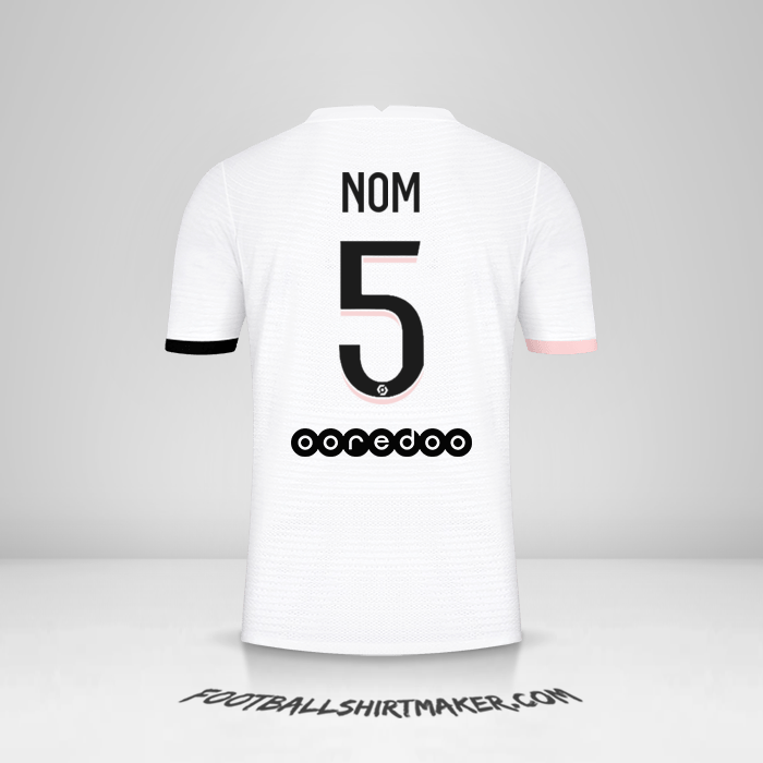 Maillot Paris Saint Germain 2021/2022 Extérieur -  nom - 5