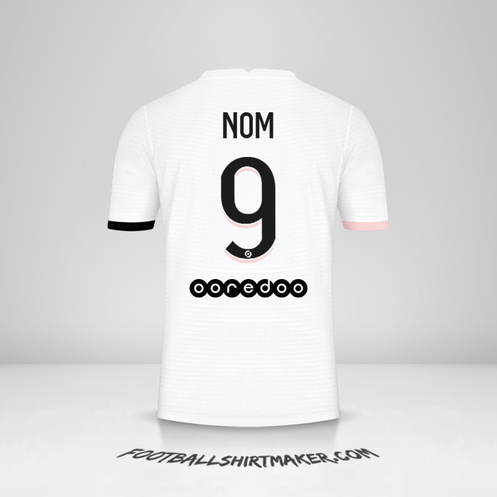 Maillot Paris Saint Germain 2021/2022 Extérieur -  nom - 9