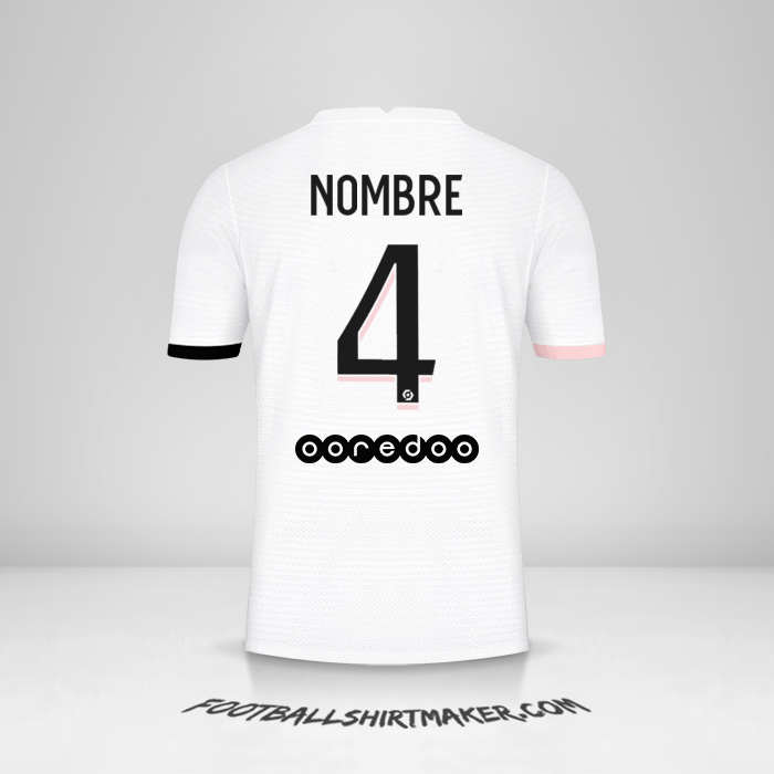 Jersey Paris Saint Germain 2021/2022 Visita -  nombre - 4